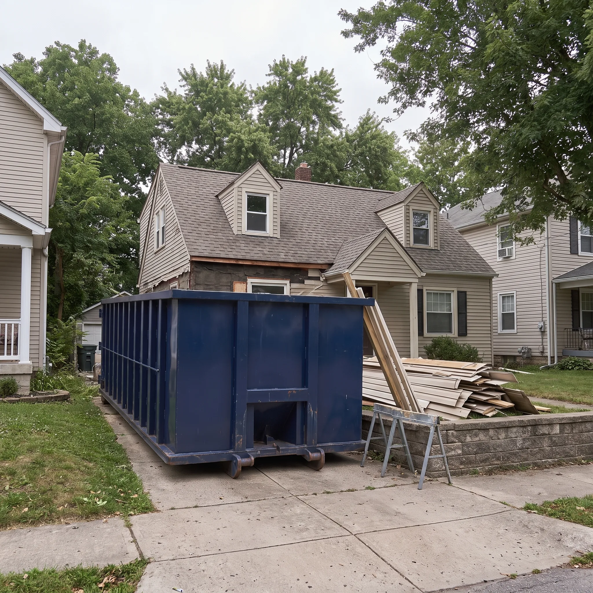 Dumpster on a Berkshire County, MA job site